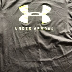 Under Armour Black Short-Sleeve Tee with Neon Yellow Logo